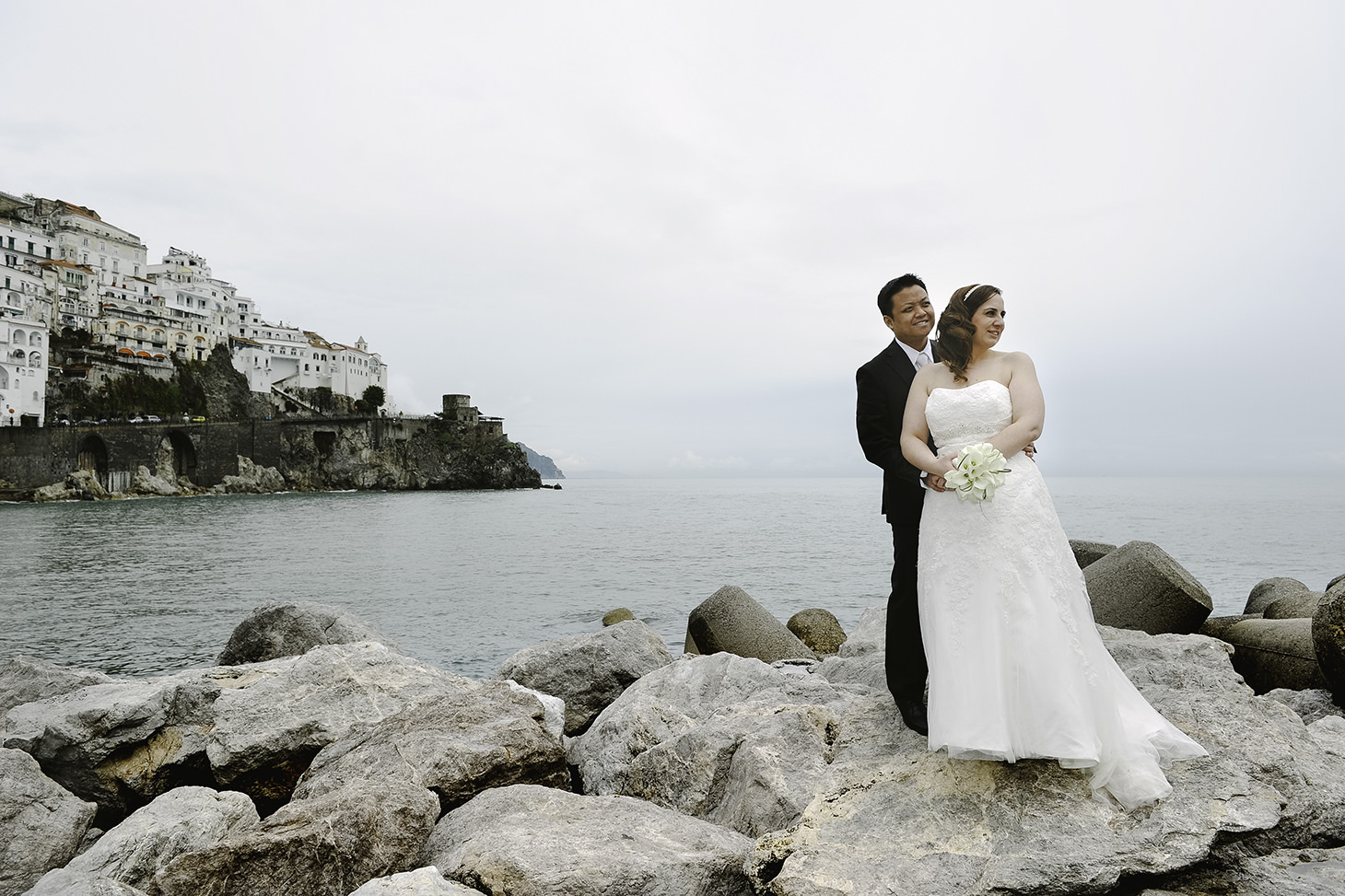 <p>Tanya and Kenneth, civil wedding in Positano</p>
